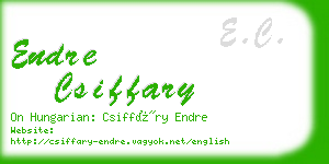 endre csiffary business card